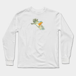 Little Robin Redbreast Flying Long Sleeve T-Shirt